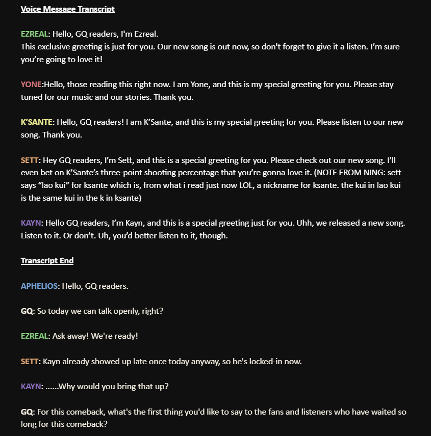 mooncakephel's tweet photo. HEARTSTEEL GQ interview Localised Translation

💜💙💚💛🧡❤️ https://t.co/6EeXm73xbX