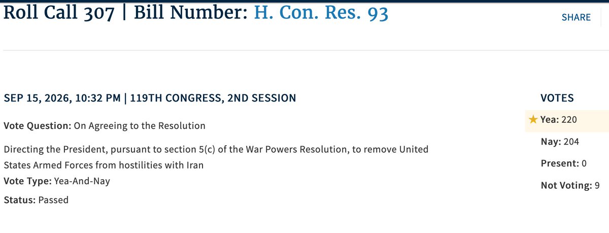 sahilkapur's tweet photo. Rep. Ashley Hinson, R-Iowa, who's running for Senate, says the Iran war "needs to be brought to a successful and immediate end." A messaging pivot: Hinson voted NO six times on House resolutions directing Trump to end the Iran war — including as recently as last week. https://t.co/heuQHFcRoH