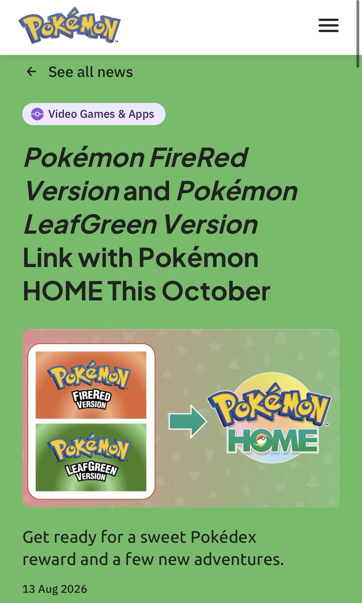 soulsilverart's tweet photo. 🚨 Along with the RSE ports rumored to be coming late Sept-October, one of the of the biggest reasons October actually makes sense is because HOME connectivity to FRLG is confirmed to be coming in October! 

Why not release RSE ports at the same time with HOME connectivity right away too! And maybe even connectivity to FRLG. (These games were all originally connected too).

🗞️ On top of that we could just get a general Pokémon news drop too…

Pokémon Colosseum was a Gen3 game as well and is the last announced NSO game that hasn’t been released. It would make sense to do it with RSE ports too!

ZA’s one year anniversary is also in October and apparently a ZA shiny legendary distribution event was cut or pushed back. Might help with a few more sales 😂

Pokopia DLC Part 2 (and Part 3 exists too) news may have been cut or pushed back too. Right now we have little to no info on either of those!

🎉 And lastly there’s always mobile, TCG, and 30th Anniversary fun they could add to a news drop!
