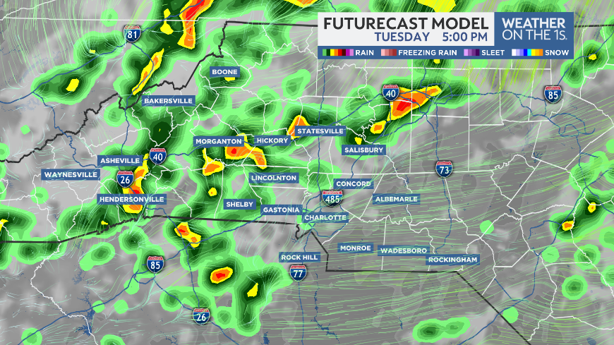 NoelRehm's tweet photo. Unsettled weather remains with us through the middle of the week. A few strong-to-severe storms are possible through Tuesday, where the main storm threats include sporadic damaging winds and localized flooding. 
#ncwx #cltwx #avlwx #hkywx #boonewx #weather #weatherforecast https://t.co/trZJ9PUkto