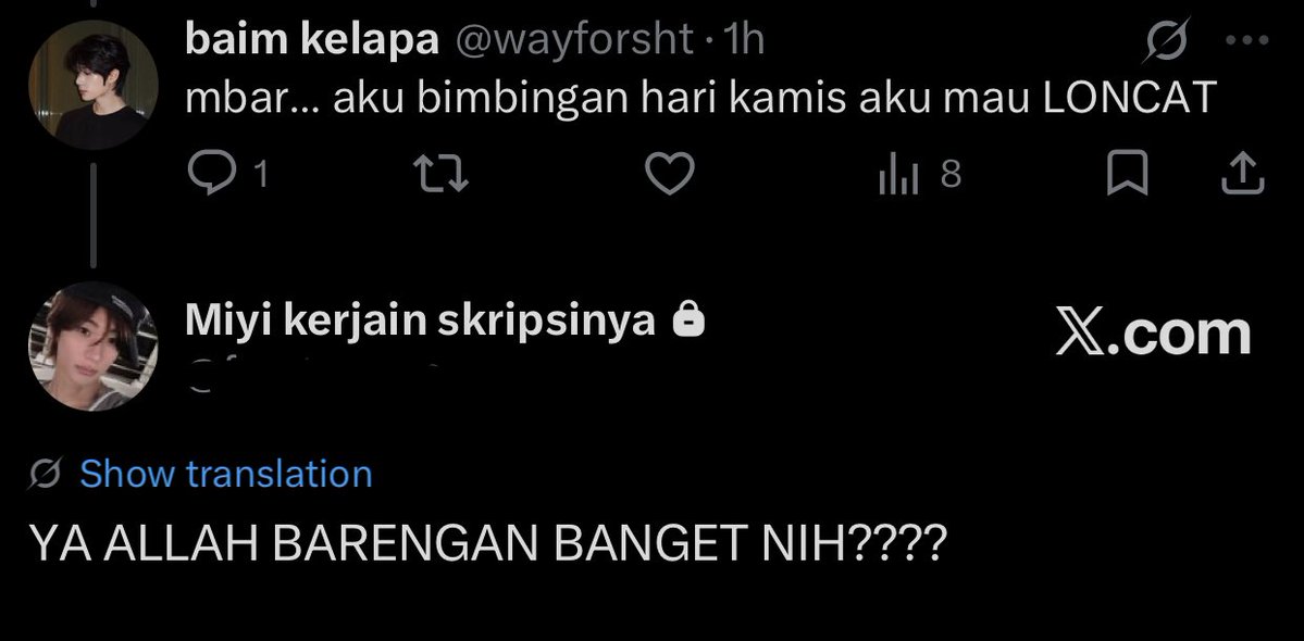 wayforsht's tweet photo. ada yang tau kenapa temen seperskripsian gue ini pada bimbingan hari kamis juga? https://t.co/8XvTRyYs75
