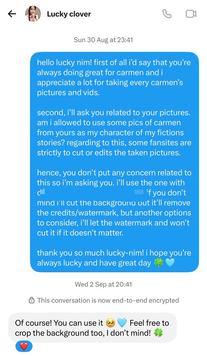 GEEWOOCHOI's tweet photo. got the permission from lucky-nim to crop carmen watermark and background🤍🥹 https://t.co/URzTHLgvPE