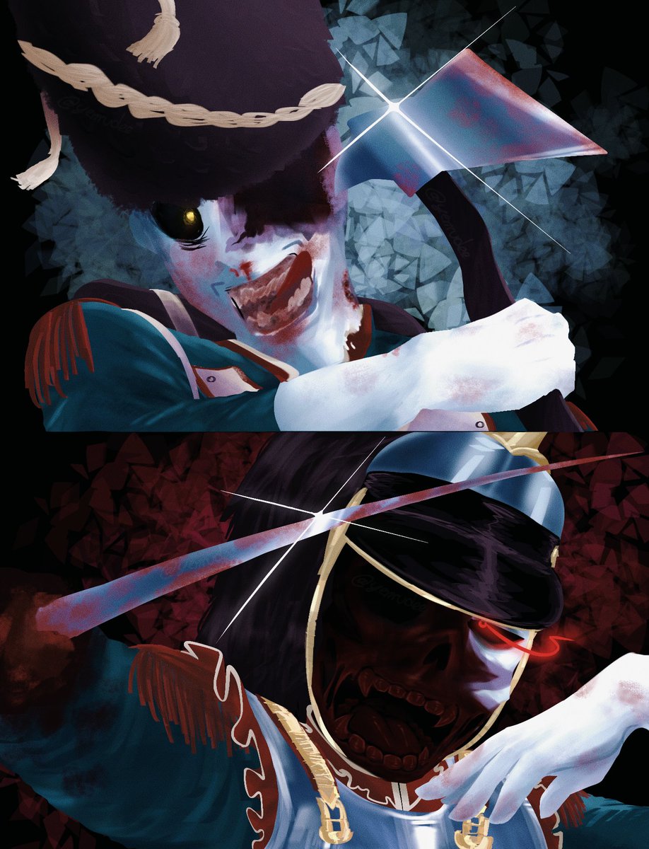 DeeYenru's tweet photo. And inspired piece
Zapper and zuirassier, they're here to steal your kidney and cranium. #gnb https://t.co/dsTVYZJokg