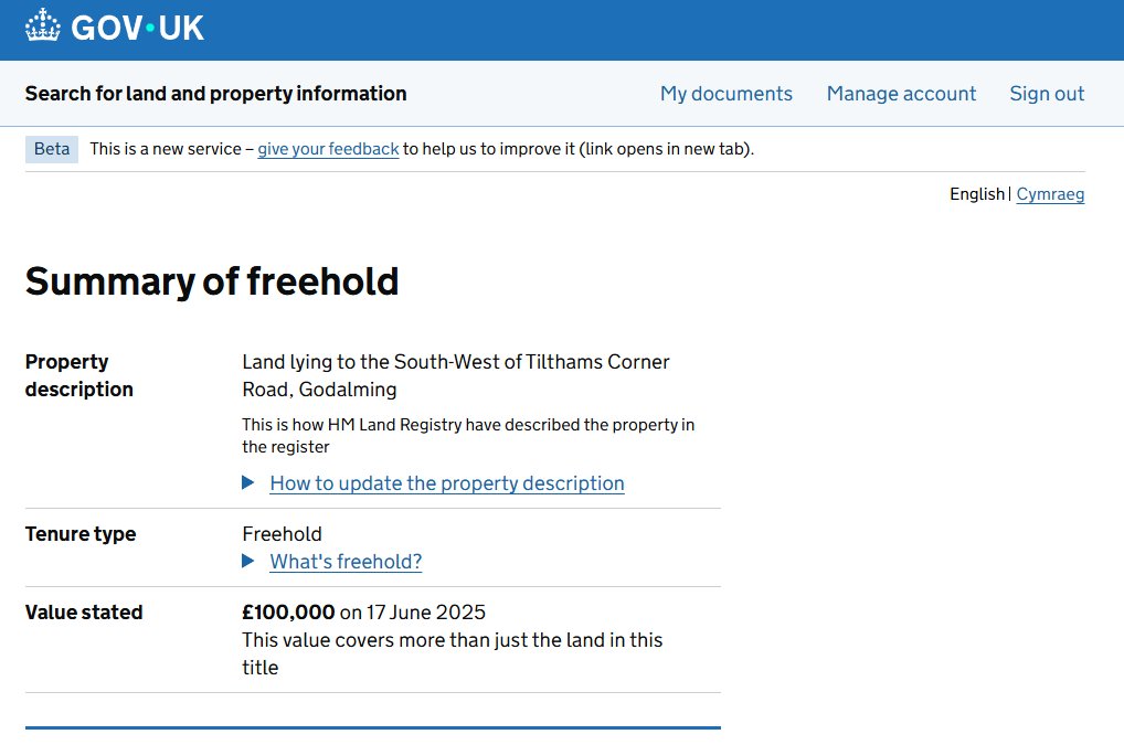 the_smart_ape's tweet photo. most "real world asset" tokens have no real world and no asset.

@Arvo_Protocol published the land registry title number of a finished deal. SY618830.

you can type it into a government website right now and look at the field.

here's what's underneath 🧵 https://t.co/tlJU3mShgP