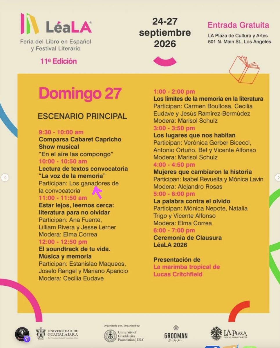 ArquitectDefect's tweet photo. Nos vemos el domingo a las diez de la mañana en La Plaza de la Cultura y las Artes del pueblo de Nuestra Señora la Reina de los Ángeles del Río de Porciúncula.   
#literaturaiberoamericana @FestivalLeala @LAPlazaLA https://t.co/wDqV9PzYkz