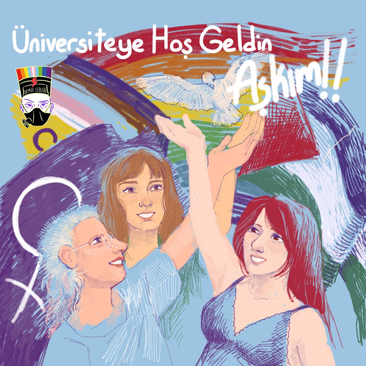 Demrrlebbii's tweet photo. ÜNİVERSİTENE HOŞ GELDİN AŞKIM! 

⬇️Kampüslerden kuir feminist mücadeleyi büyütmek için formu doldur! 🏳️‍⚧️🏳️‍🌈

https://t.co/1HvMT7q9RI https://t.co/8nH56ZQqor