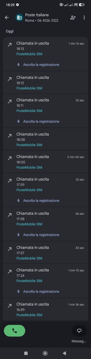 KiraGT_'s tweet photo. Da quando Poste è passata da Vodafone a TIM per la rete mobile, il segnale è peggiorato in modo impressionante. 📵 Dopo innumerevoli chiamate e oltre 6€ spesi, non sono ancora riuscito a parlare con un operatore.  #Posteitalia @PosteMobile p.s era meglio #Vodafone https://t.co/snqRz9ISaD