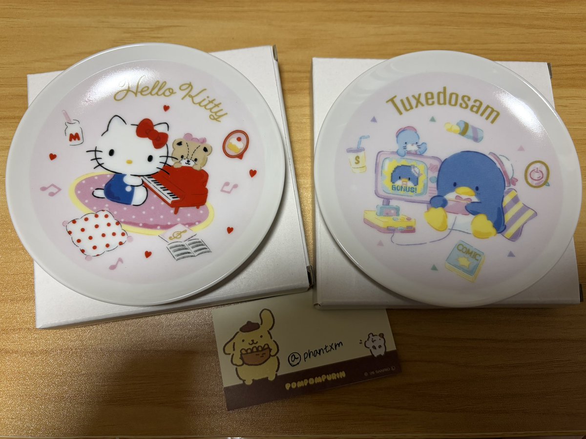 phantxm's tweet photo. 【交換】
サンリオオンラインショップ限定
ノベルティ　ミニプレート

譲：タキシードサム・キティ

求：ポムポムプリン

郵送にて交換希望です。
（補償付など要検討）

検索からも気軽にお声かけください。
ご検討よろしくお願いいたします。 https://t.co/KDkVeWndEX