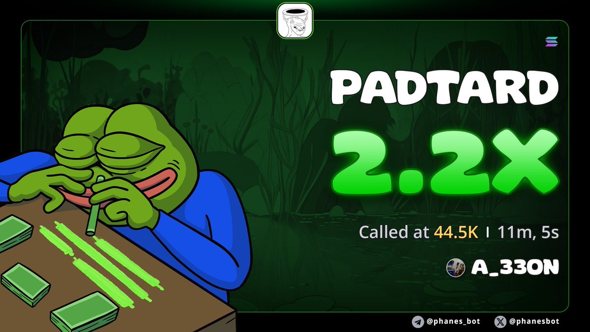 A33on_'s tweet photo. 2X up from my tg call on $PADTARD 🕊 
CA:
8XTZqRC7VhMboMmrHqX5P5cQxciC8amKA2Dj825Npump

#solana #memecoin #memecoin1000x https://t.co/lJppppqFzy