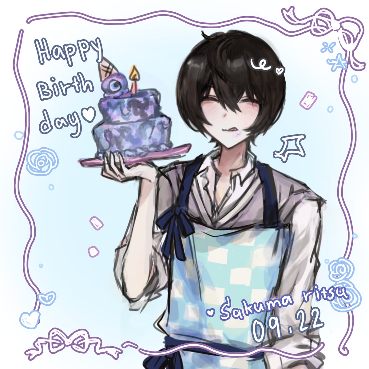 Midn1ghtknight_'s tweet photo. ᜊʕ っ◞ ˕ ◟c ʔ🤍  
             ꒰୨୧꒱  𝑯𝒂𝒑𝒑𝒚 𝒃𝒊𝒓𝒕𝒉𝒅𝒂𝒚 🥹🎂 ۫ ׅ 𖹭
        #朔間凛月誕生祭2026 https://t.co/qSXBAIe4CM