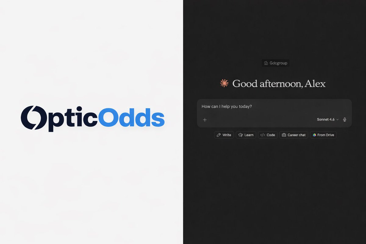 clarkknowsball's tweet photo. I got tired of tab-hopping between sportsbooks, so I hooked @OpticOdds straight into Claude.

Now from just one prompt it will...

- pull live odds
- catch line movement
- flag when a book's off the sharp number 

3 examples of what that actually looks like 📷 https://t.co/MTraaaCF44
