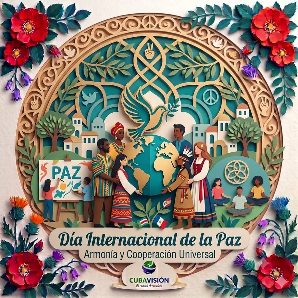 Cubavision_TV's tweet photo. En el Día Internacional de la Paz, renovamos el compromiso con un valor que no se construye solo en grandes mesas de diálogo, sino en el día a día: en la empatía, el respeto a nuestras diferencias, el perdón y la solidaridad que compartimos como gran familia humana. 🤍🌱 https://t.co/SCOekMGOhD