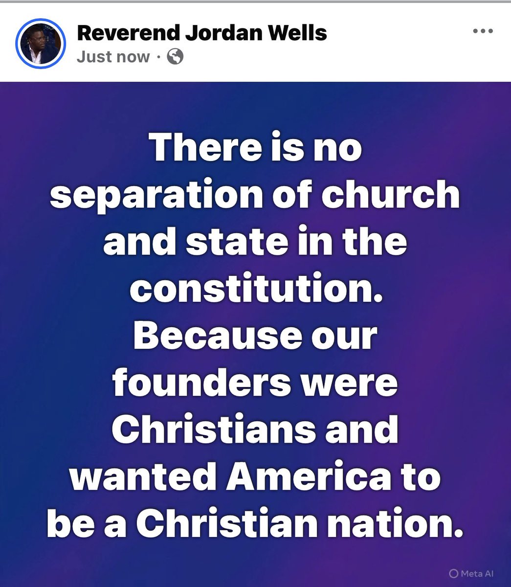 WellsJorda89710's tweet photo. There is no separation of church and state in the constitution. Because our founders were Christians and wanted America to be a Christian nation. #Constitution #FoundingFathers #FirstAmendment #ChristianNation #ReligiousLiberty #FaithAndFreedom #America https://t.co/GIeFtjSRKG