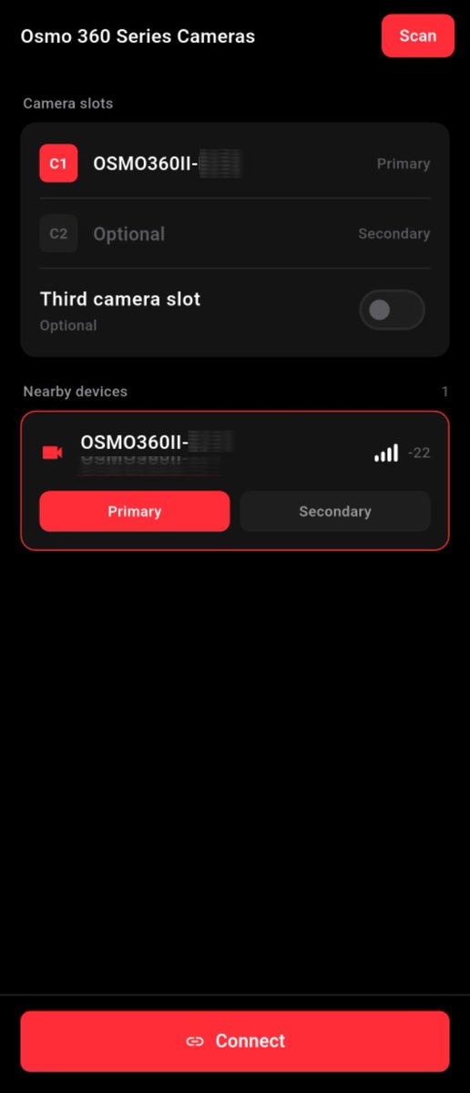 pentacoxian_dev's tweet photo. Agreed, 1sec is too sparse for some timelapse applications and that's why my app has multicam support :)

The 120MP capture can be shot at the minimum spacing 1.5sec apart so say if I connect 3 Osmo360s then set them to shoot 0.5sec apart from each other I get a 0.5 fps 120mp timelapse!
