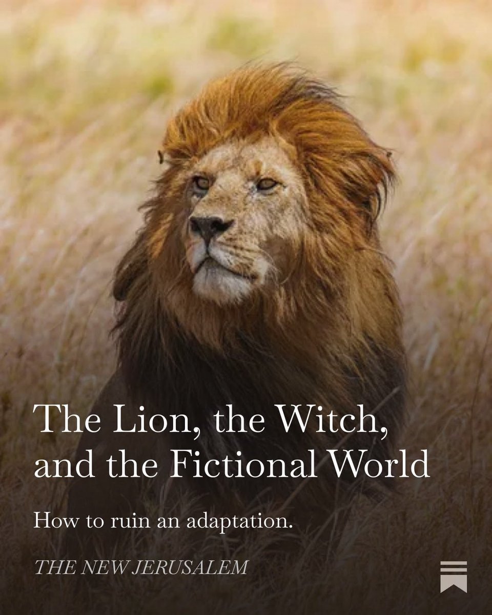 SpencerKlavan's tweet photo. For a culture that’s so into remakes and adaptations, we are seriously bad at telling what makes a good one. I wrote about Aslan, the Evil Stepsisters, and the Odyssey for The New Jerusalem with @andrewklavan, proposing some rules of thumb for telling what’s essential. ⬇️ https://t.co/KAEgySbesA