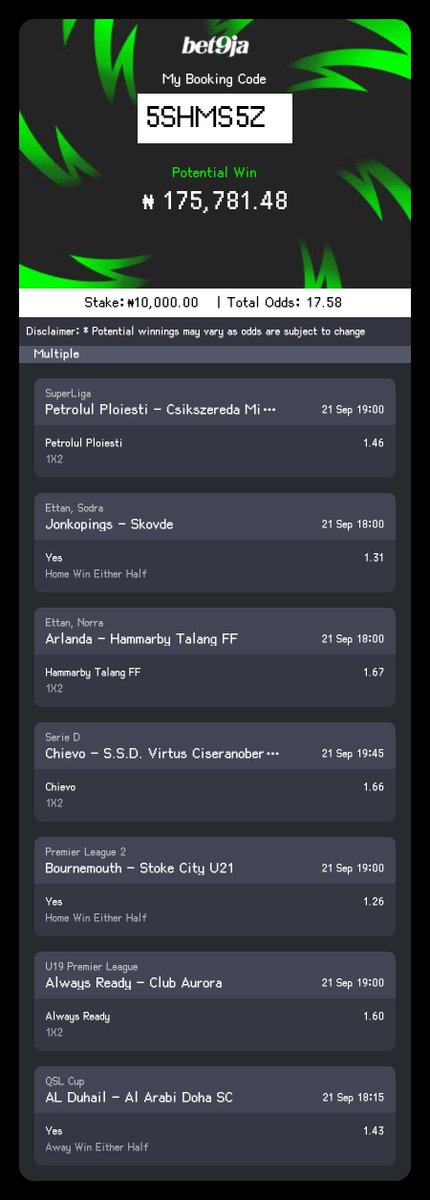 BETODDSMASTE's tweet photo. #bet9jaCodes 5SHMS5Z https://t.co/LXk0JTVLum