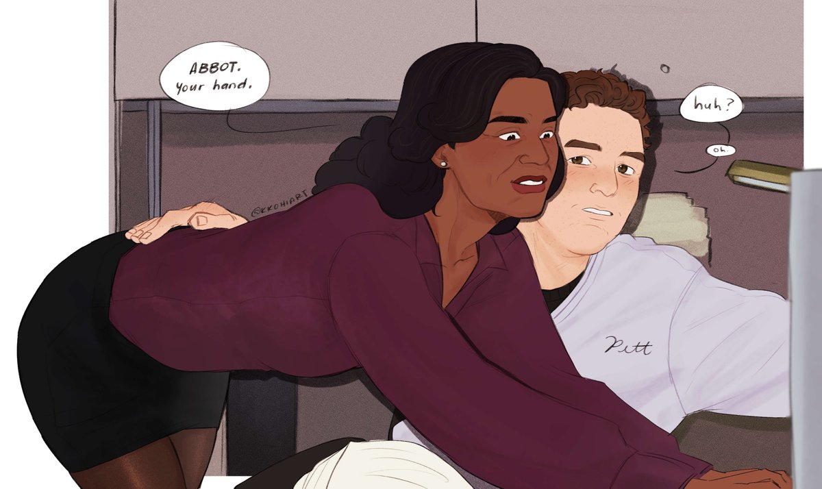 kkohiart's tweet photo. med student jack abbot has a massive crush on esteemed physician and professor dr. samira mohan

happy #mohabbotmonday &amp; age swap #mohabbottropefest :) https://t.co/XxtKHvVwB1