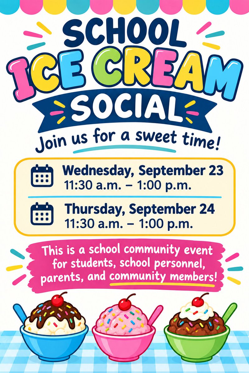 HRCCEmpowers's tweet photo. Flex High School
Welcome Back Ice Cream Social

This Wednesday and Thursday, September 23 &amp; 24.

5222 Wilson Mills Rd
Richmond Heights 44143 https://t.co/W6abFbLWfi