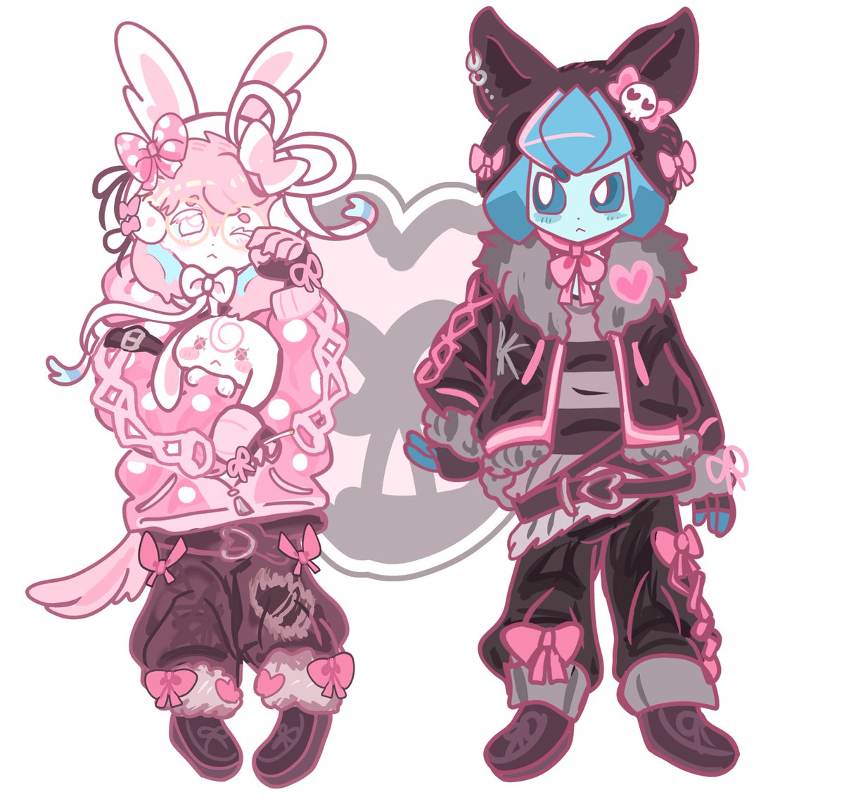 tosmicc's tweet photo. jirai kei eeveelutions! https://t.co/EeEX2XmyqA