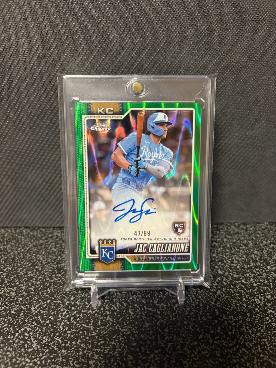 Memosn8g's tweet photo. Kansas City Royals

Topps chrome
JAC CAGLIANONE RC auto /99

Topps chrome
ジャック・カグリオン
RC 直筆サイン 99枚限定 https://t.co/b4vnSP526e