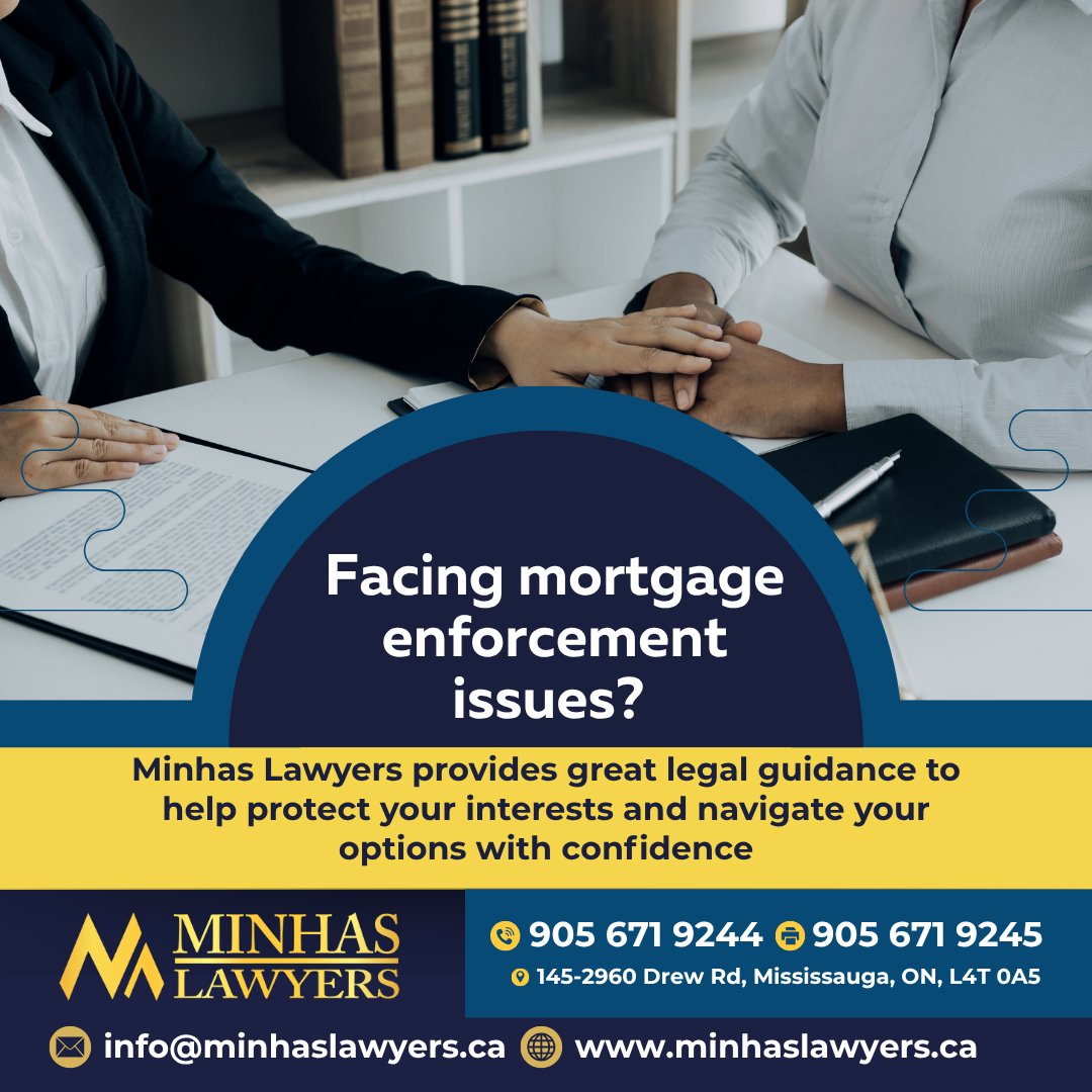MinhasLawyers's tweet photo. ⚖️ Mortgage issues can feel overwhelming but you don’t have to face them alone.

Call: 9056719244
Email: info@minhaslawyers.ca
Visit - https://t.co/ukTV81bQ4d

#MinhasLawyers #MortgageLaw #MortgageEnforcement #RealEstateLaw #LegalAdvice #LawFirm #LegalSupport #PropertyLaw https://t.co/F4ExfrvqNZ