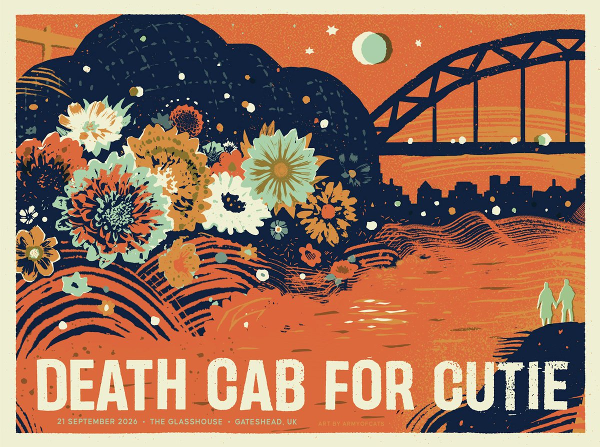 dcfc's tweet photo. We’re at @glasshouseicm tonight in Gateshead, UK. See you soon! Final tickets at https://t.co/k39TsYJq9U.

Tonight’s poster is designed by @armyofcats. https://t.co/2G051vnnm1