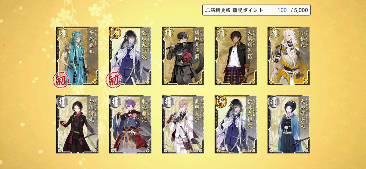 Mioki_K_69's tweet photo. 久々にとうらぶ開いて鍛刀してみたら…
期間限定は当たらんかったけど素敵な出会いがありました😳♡ https://t.co/2GXdbkWqrj