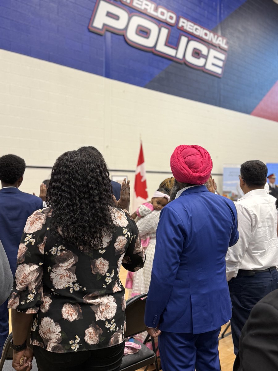WRPSToday's tweet photo. Today, we proudly hosted an IRCC Canadian Citizenship Oath Ceremony at police headquarters.

We were honoured to welcome 99 new Canadian citizens and their families as they celebrated this meaningful milestone.

Welcome to all who took their oath today, and thank you for sharing this special moment with us.