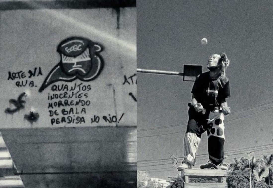 afrochato's tweet photo. A responsável pela curadoria dessa imagem é responsável pelo equilíbrium. Essa e outras imagens retratavam as mazelas de regiões periféricas. Tinha truculência policial, pessoas em situação de rua, racismo e afins. No vídeo tbm tem menção honrosa a Exu, mas isso vocês apagam. https://t.co/qs3m34NSHq
