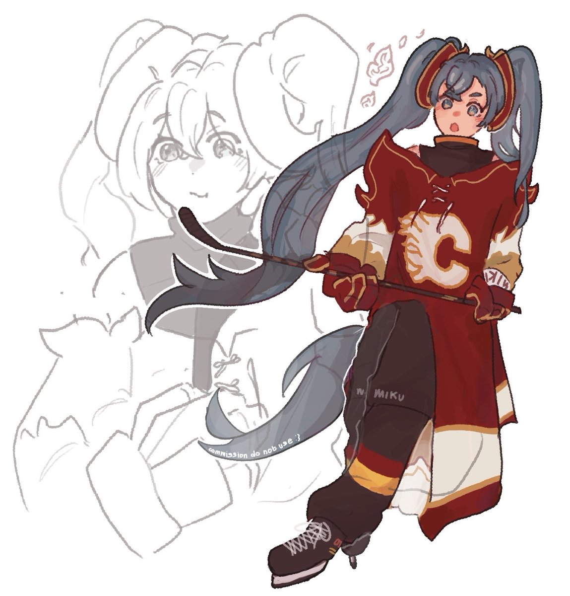 yanmiis's tweet photo. flames miku hooray hooray https://t.co/c1FQ9YN3Fk