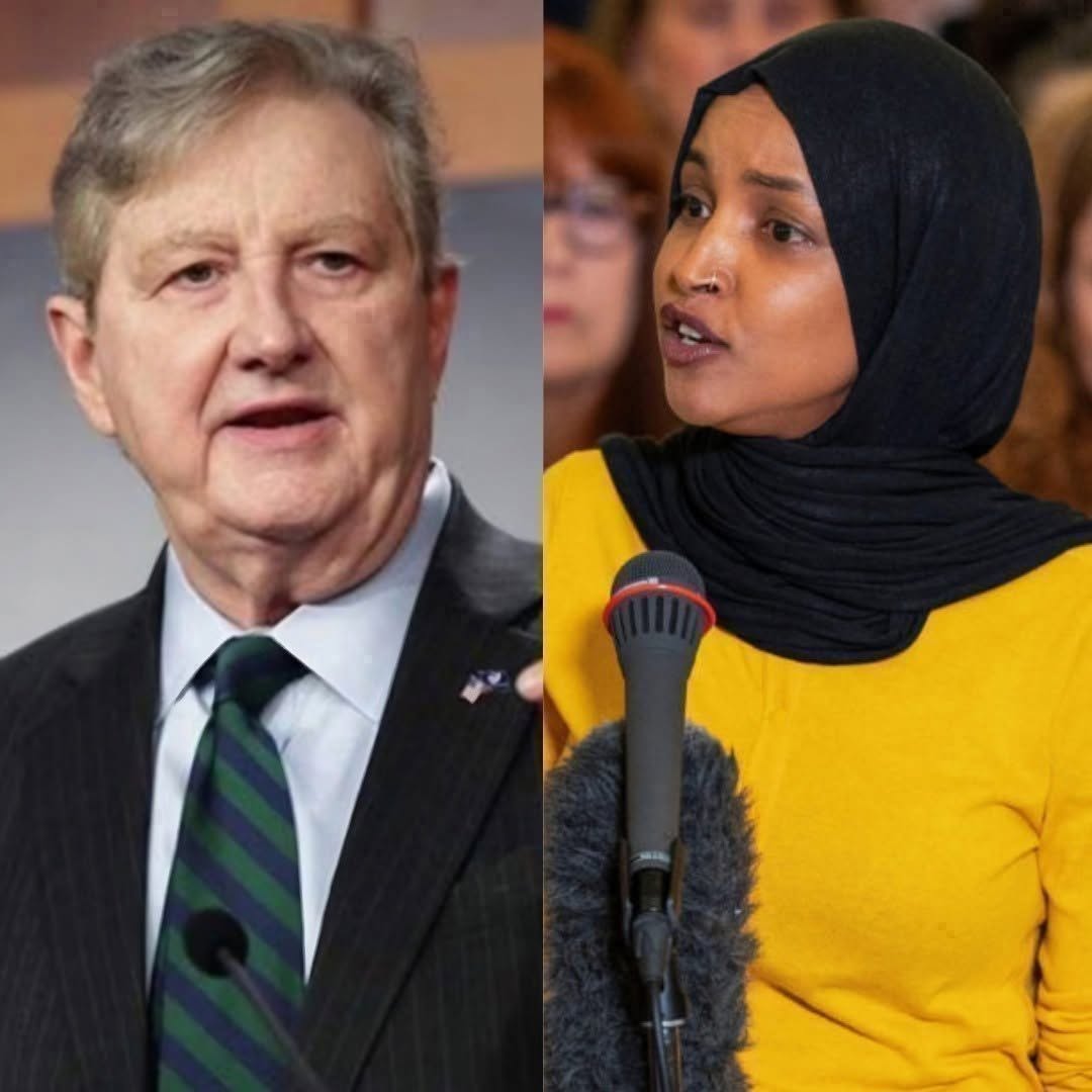 DorothyStangle's tweet photo. GET THE HELL OUT OF MY COUNTRY IF YOU HATE IT SO MUCH!... The words detonated inside the Senate chamber like a 12-gauge loaded with rock salt and Scripture. Senator John Neely Kennedy didn’t raise his voice. He didn’t need to. He just let that slow, south-Louisiana drawl roll out like a single sentence that hit harder than any gavel ever could. Every marble wall in the place seemed to lean in. Ilhan Omar froze mid-sentence, mouth still open, eyes wide like someone had just yanked the pin on a grenade she thought was a microphone. Alexandria Ocasio-Cortez actually took one step backward, heel catching on the carpet, hand flying to her chest as if she’d been slapped by the ghost of Andrew Jackson himself. De@d. Silence. You could hear the air-conditioning click on. Then Kennedy leaned forward, calm as a gator sunning on a log, and finished the thought: "Darlin’s, this ain’t your personal sandbox to remake into whatever caliphate or socialist fever dream y’all woke up with this morning. This is the United States Senate. We took an oath to the Constitution of the United States of America—not the manifesto of the month club. If you wake up every day ashamed of the flag that’s kept you safe, fed, and free to run your mouth; if you think this nation is some irredeemable dumpster fire that needs to be burned down and rebuilt in your image; then do us all a favor: Pack your bags, kiss the tarmac at Dulles goodbye, and get the hell out. We’ll even spring for economy plus. But you don’t get to stay here, draw a taxpayer paycheck, and spit on the graves of the boys who died face-down in the mud so you could sit up here play-acting Che Guevara in designer hijab. The chamber stayed frozen for seven full seconds; an eternity on C-SPAN. Then the galleries erupted. Half the room leapt to their feet cheering. The other half looked like they’d just watched someone burn a Koran and a Communist Manifesto at the same time. Omar’s face went stone-cold. AOC’s bottom lip actually trembled; whether rage or shock, nobody could tell. Kennedy just gathered his papers, tipped an imaginary hat to the presiding officer, and strolled out like a man who’d just finished a pleasant afternoon of fishing. By the time he reached the hallway, was the number-one trending topic on every platform on Earth. Clips racked up 300 million views in six hours. The Senate switchboard crashed. The Capitol Police had to lock the doors because crowds started gathering outside chanting the line verbatim. Insiders say Schumer hasn’t slept. The White House is in full meltdown. And somewhere in a quiet office on the Hill, John Neely Kennedy poured two fingers of bourbon, looked out over the Potomac, and smiled the small, satisfied smile of a man who just reminded everybody whose house this really is. The bayou spoke. America listened. And Washington will never be the same. Senator Kennedy just made a statement that rocked the Senate.
