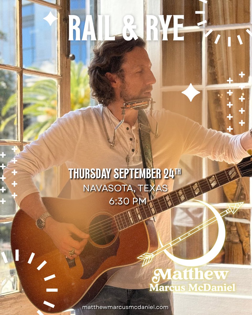 MMMcDanielMusic's tweet photo. @RailAndRye Navasota Texas
Thursday September 24th 2026
6:30 PM
#texas #livemusic #indieartist #independentmusic #navasota #independentartist #indieartist #originalartist #originalmusic https://t.co/OYH7K87kWY