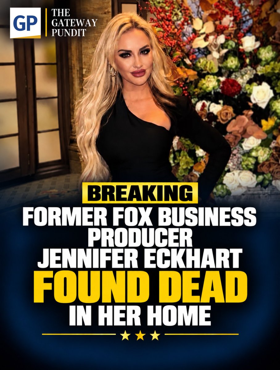 gatewaypundit's tweet photo. Former Fox Business producer Jennifer Eckhart was found dead in her South Florida home over the weekend.

She was only 36 years old.

The Miami Herald reported that Jennifer Eckhart died by suicide.

Read the rest of the story, link in the comments. https://t.co/M9nHz3GwfN
