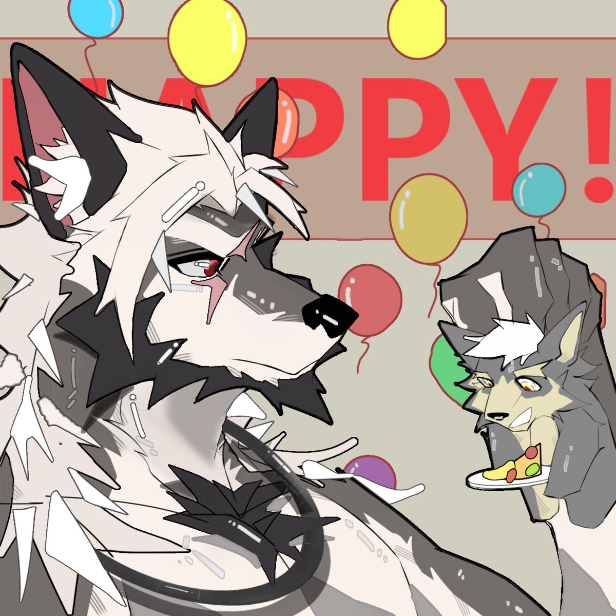 salo0922's tweet photo. 朋友画的我和我师父的生日贺图@DRKSART，没错！我们同一天生日！ https://t.co/1v4mzLTCII