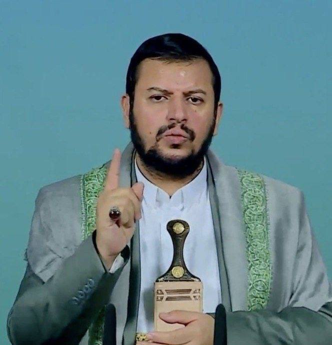 PalinfoAr's tweet photo. قائد "أنصار الله" في اليمن عبدالملك الحوثي: في أي مرحلة تصعيد تواجه الشعب الفلسطيني سنكون معه وبأكبر مما كنا عليه في "طوفان الأقصى". https://t.co/rQ9cv82jSa