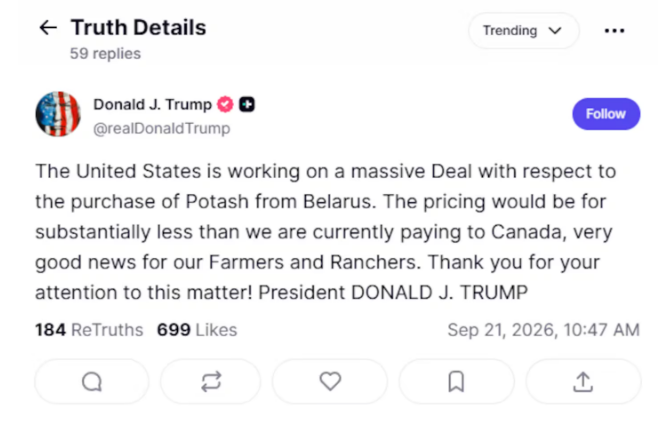 Martyupnorth's tweet photo. Donald Trump is going all "scorched earth" on Canada.

Carney, Ford and Eby fucked with the wrong guy, and now he's taking it out on all of us.

He took out Ontario's auto sector by enticing car makers to move their factories to the U.S.A.

He banned Quebec alcohol and dairy products from entering the U.S.A.

He imposed tariffs on BC lumber and banned their wine.

He struck a deal with Venezuela to start displacing Alberta oil

Now he's squeezing Saskatchewan with this potash deal.

He told us a year ago that he would take us over economically instead of using force.  He's doing it.