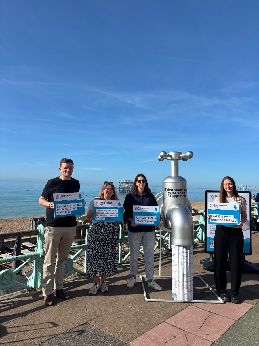 IndependentAge's tweet photo. @AndrewGeorge_ @LibDems @BenMaguireMP @SteveDarlingMP We've had a brilliant day talking to the public and #LDConf attendees about our call for a single water social tariff in England and Wales!

Did you spot the tap? 🚰 There's still time for you to support the #TappedOut campaign - sign the petition today: https://t.co/pHi3jgsLh7 https://t.co/MslhbSS3hm