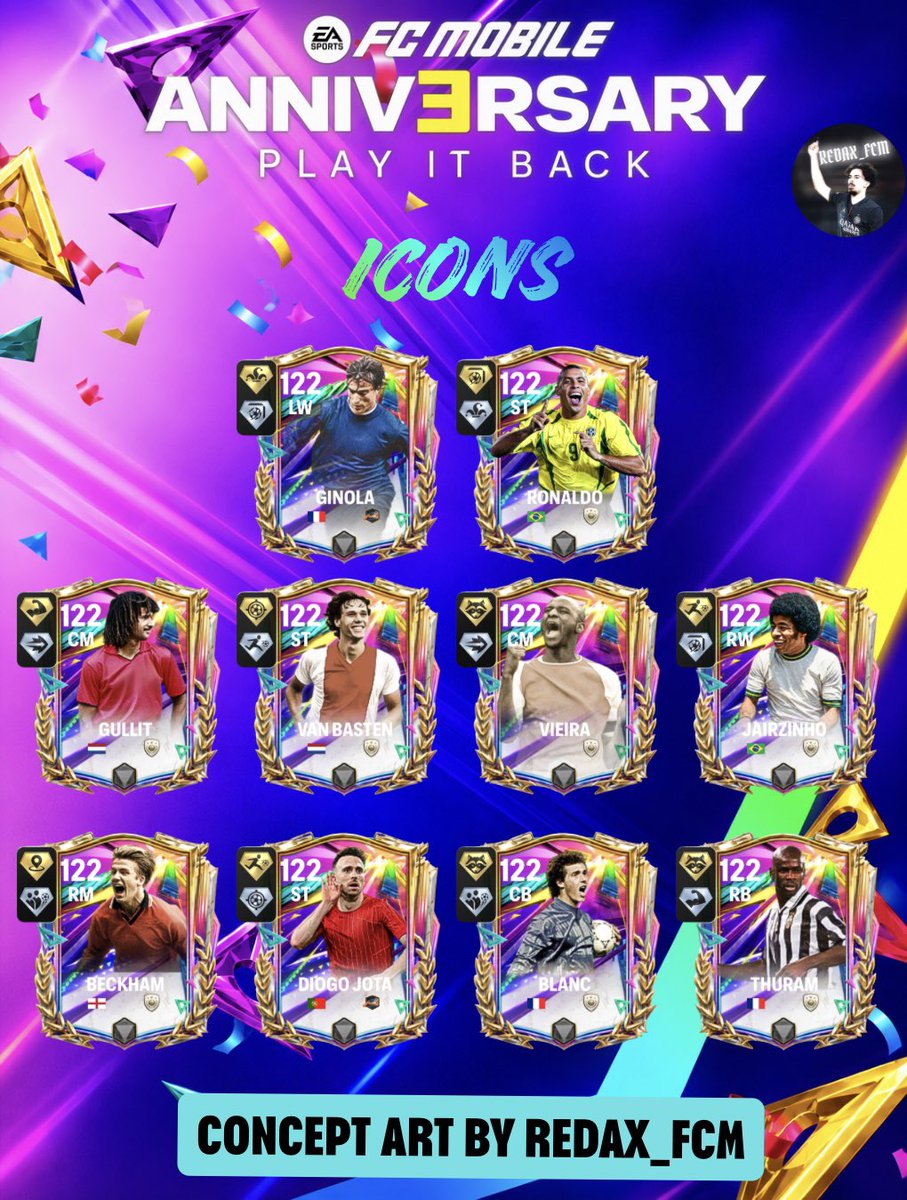 REDAX_FCM's tweet photo. 🚨 FC MOBILE 3RD ANNIVERSARY ICONS PREDICTION! 🔥

🎨 And based on the latest leaks, this is the official 3rd Anniversary Icon card art!
👀 Which Icon do you want to see the most?

#FCMobile #FCMobile27 #FCMobileLeaks #FCMobileAnniversary #FCMobileConcept https://t.co/8mXF8TEFIA