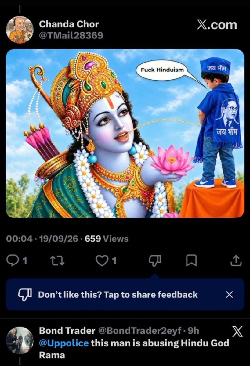 ShankarSenNRF's tweet photo. आदरणीय🙏 श्री 

@myogiadityanath @myogioffice @CMOfficeUP @dgpup @Rajeevkrishna69 @cyberpolice_up @Uppolice ,
कृपया इस id की जाँच कर उचित कार्रवाई सुनिश्चित करें 
@HMOIndia @narendramodi 
ये हैं आपके शोषित वंचित समाज ? 
         महोदयजी ऐसे व्यक्ति पर कड़ी से कड़ी कार्रवाई करें https://t.co/Pauio9L5TF