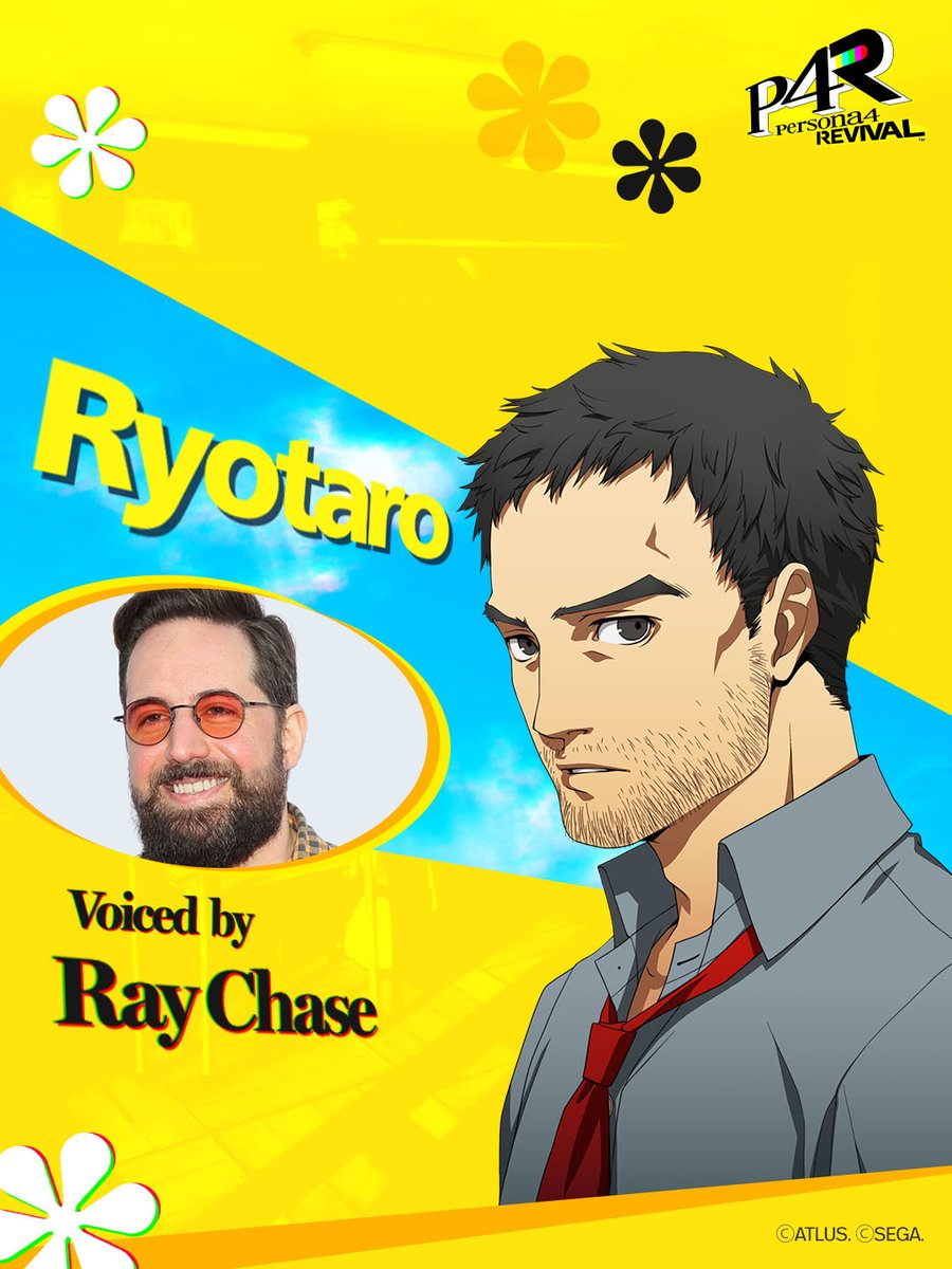 Atlus_West's tweet photo. You’ve been waiting for this… 

Introducing some of the incredible supporting cast members from Persona 4 Revival!

🍽️ Aika Nakamura, @JudyAliceLee
🩷 Nanako Dojima, Courtney Shaw
🕵️‍♂️ Ryotaro Dojima, @RayChase
🥬 Tohru Adachi, @johnnyyongbosch https://t.co/SDj7pyJtSW