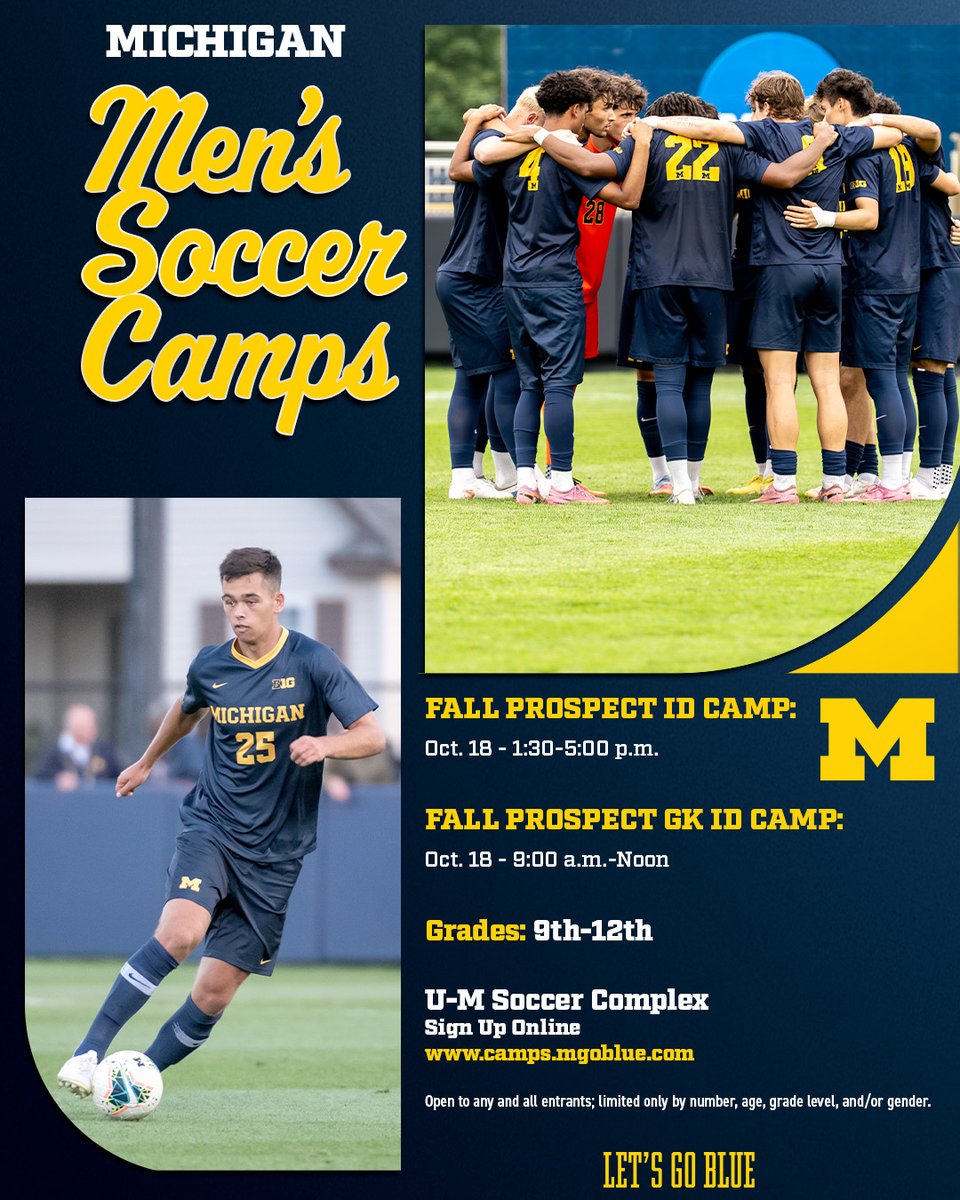 umichsoccer's tweet photo. Fall camps are just around the corner! Sign up today! #GoBlue

Link: https://t.co/9bxWSKyBBU https://t.co/ZLLu7BYtw3