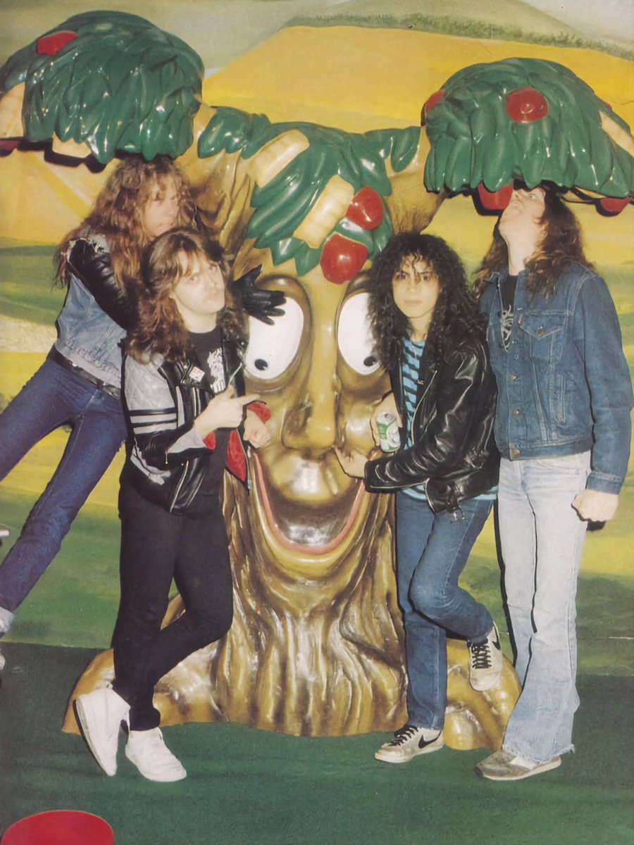 historyrock_'s tweet photo. Rare photo of a young Metallica in 1984.

The band was killing it with their album “Ride The Lightning.” https://t.co/A8ts6D9sIJ