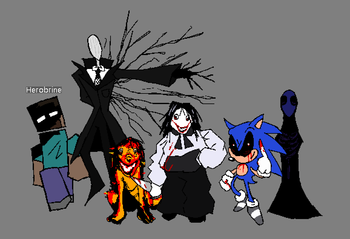 xXzhipherXx's tweet photo. Drawing a creepypasta everyday

Day 3-4-5-6

#creepypasta #sonicexe #herobrine #smiledog #eyelessjack https://t.co/3CJm39TA8J