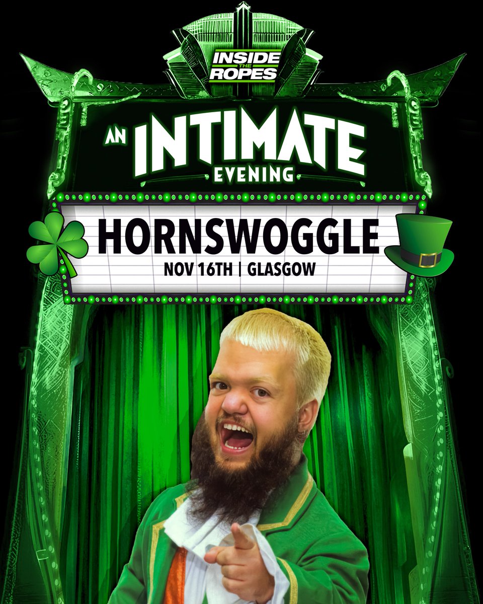Inside_TheRopes's tweet photo. HORNSWOGGLE is coming to Glasgow!

This November, Swoggle will sit down with us on stage to discuss breaking out in WWE, his time in DX, WeeLC and so much more!

Plus get an autograph and professional photo as part of our VIP Experience!

Tickets on sale Wednesday at 7pm! 👇👇 https://t.co/MZgmStvQXN