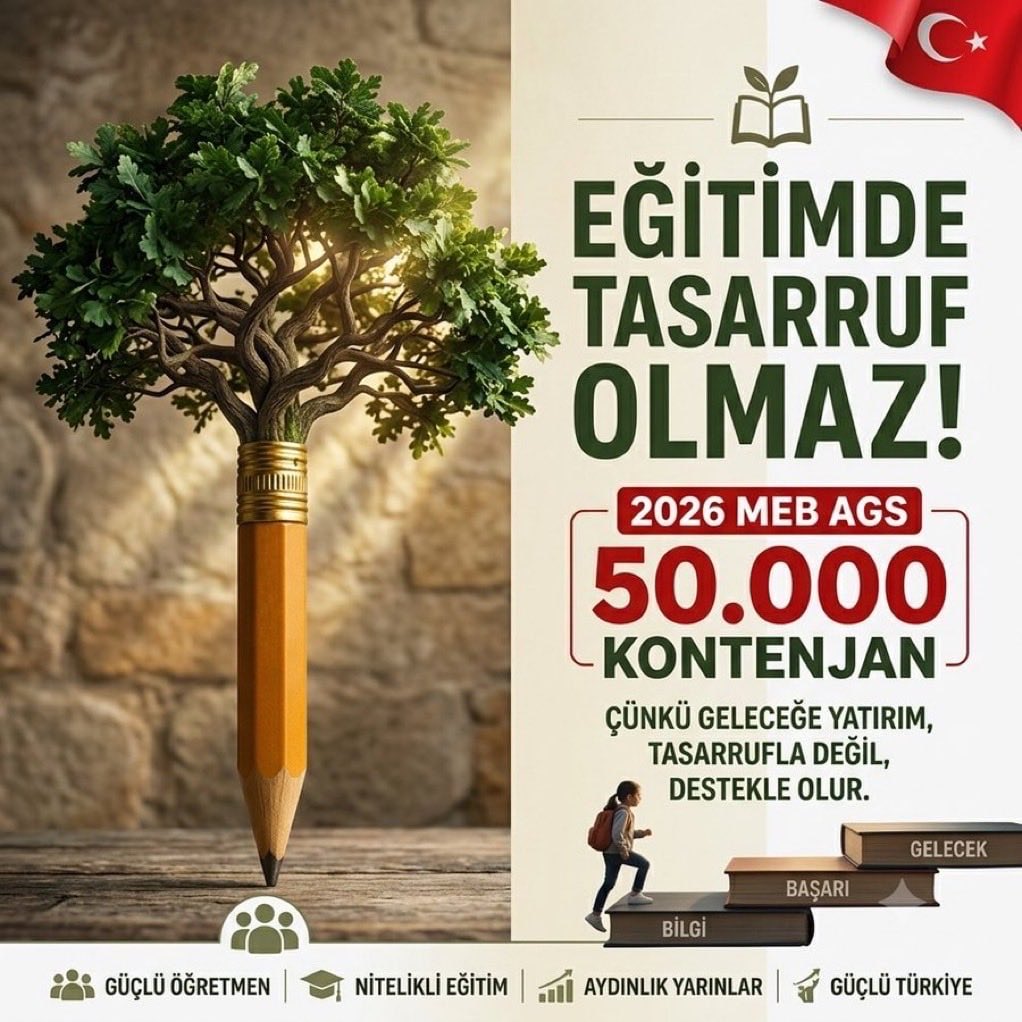OmerOnrl's tweet photo. Okullarımızdaki nitelikli öğretmen ihtiyacının karşılanması bütçe görüşmelerinin odak noktalarından biri olmalıdır. 2026 AGS MEB Akademisi için 50.000 kontenjan eğitim sistemimiz için bir ihtiyaçtır. #MaliyeAGS50Bin l https://t.co/8FhBPdID81