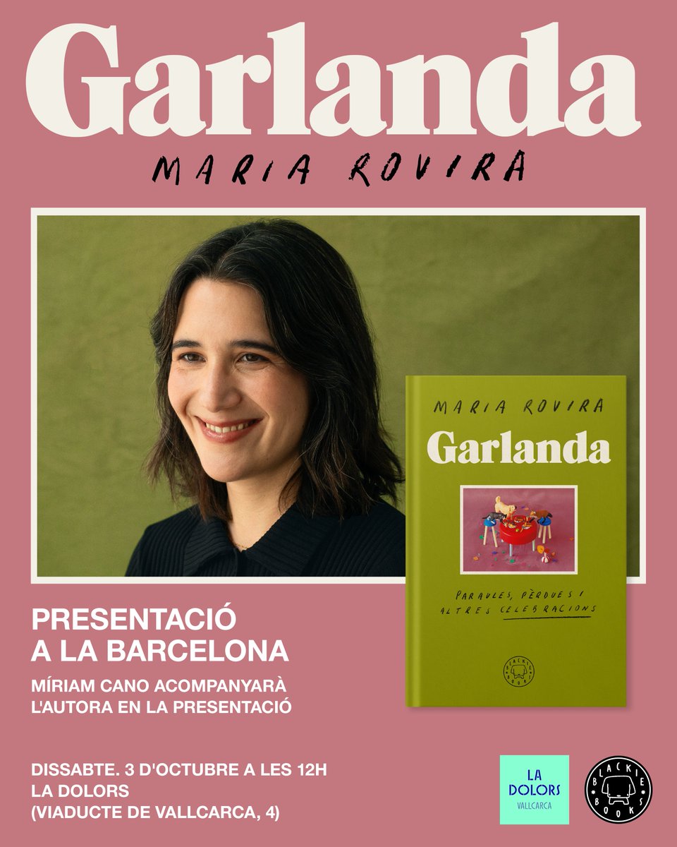 oyesherman's tweet photo. Dissabte 3 d'octubre
a l'hora del vermut
Garlanda a La Dolors de Vallcarca!
Amb la Míriam Cano.

Veniu! <3 https://t.co/j2KzCEQ1yL