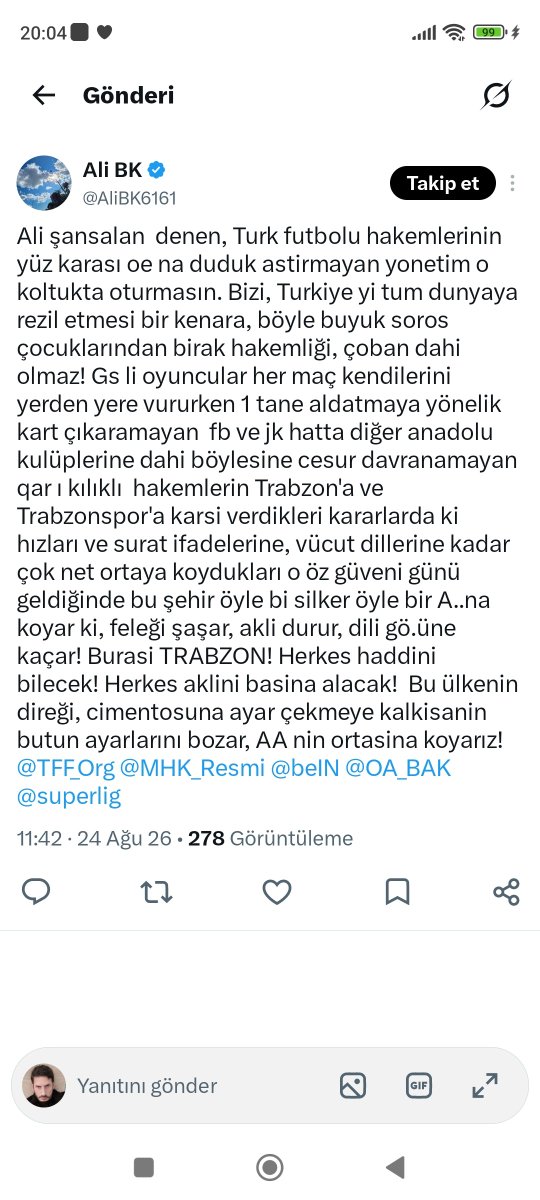 Halil09624268's tweet photo. @AliBK6161 @hicrantnrkt Senin aynı hakem için ağlaman 
Destan gibi uzun uzun https://t.co/RNooTiERK0