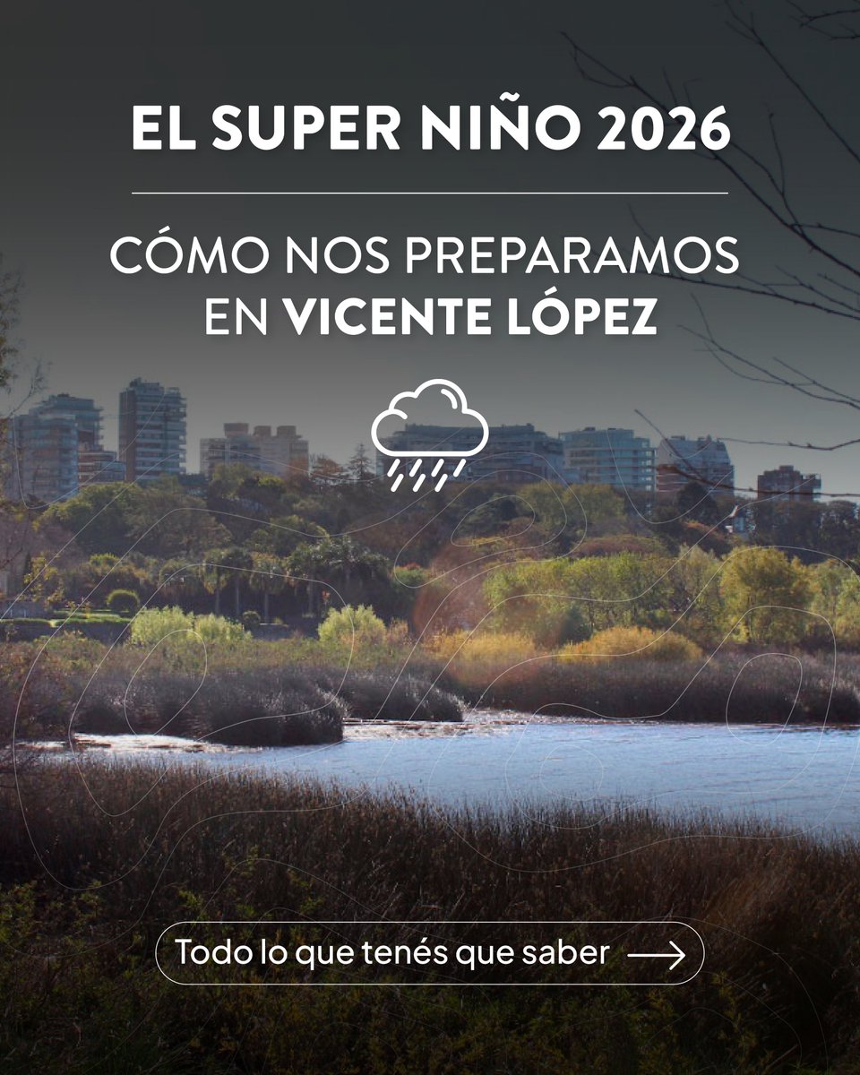VivamosVL's tweet photo. En Vicente López estamos preparados ante la llegada del Súper Niño. 

Ante cualquier emergencia, llamá al 103. https://t.co/sOEcH8wZeg