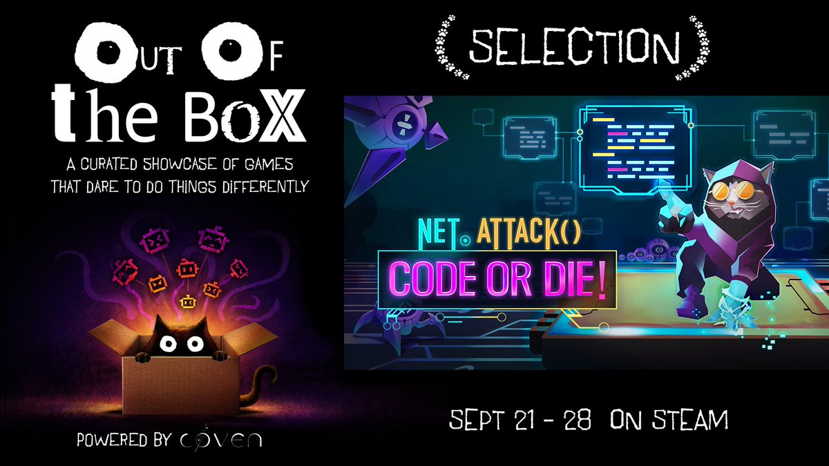 ByteRockers's tweet photo. Do you like games that break conventions? 

Our code-based bullet hell Net.Attack() is only one of the brain twisters waiting for you today 🧠 

Browse the #OutOfTheBoxGames showcase by @WeCoven: 
https://t.co/b7lU61AU1H https://t.co/t7ntEsQWBB