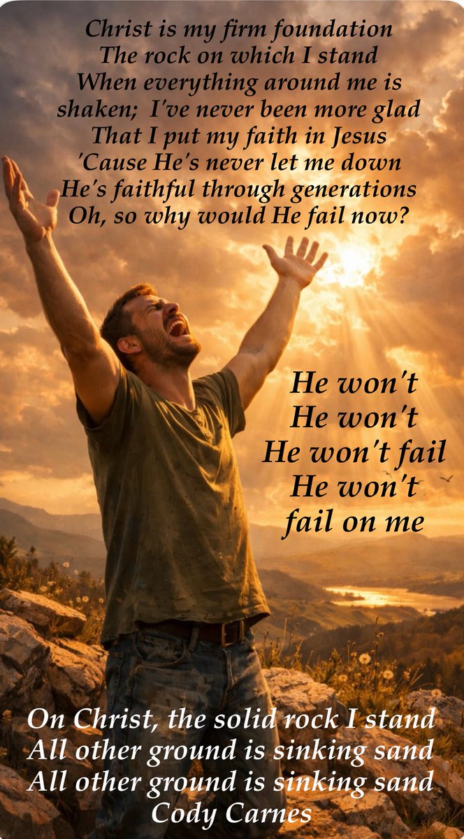 RiverRockGLS's tweet photo. I've still got joy in chaos
I've got peace that makes no sense
So I won't be going under
I'm not held by my own strength
'Cause I've built my life on Jesus
He's never let me down
He's faithful in every season
So why would He fail now? https://t.co/17Zn7hzvki